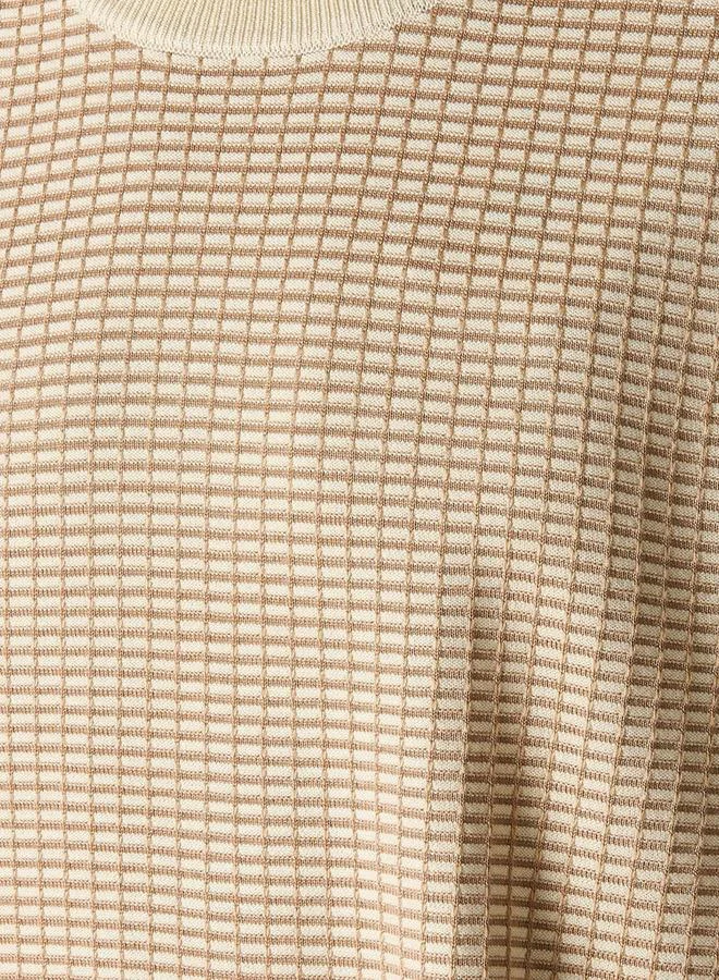 ايكونيك Iconic Men Regular Fit Crew Neck Short Sleeves Waffle Textured T-shirt
